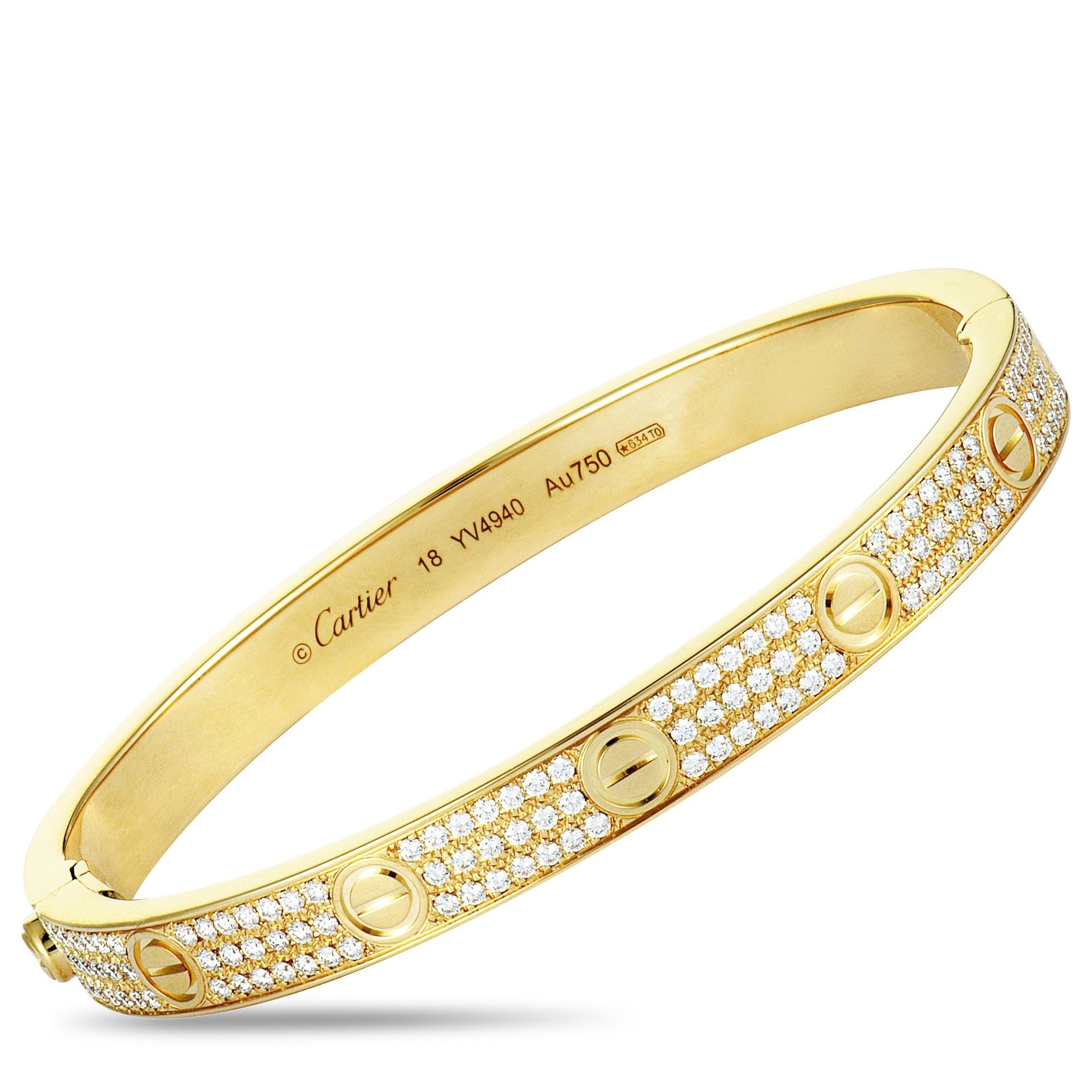 Cartier gold diamond bracelet