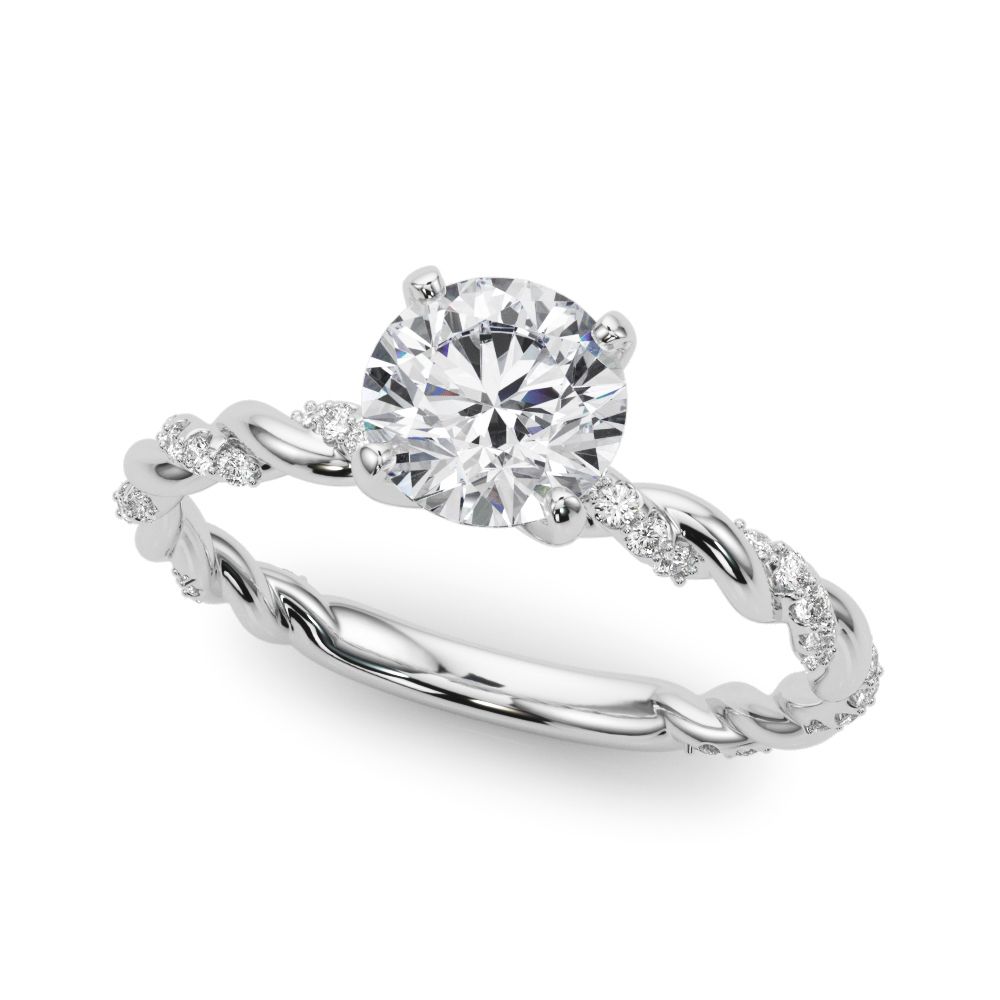 Freya diamond twist engagement ring