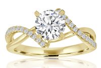 Freya diamond twist engagement ring